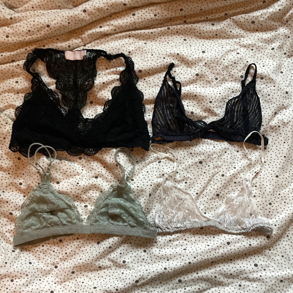 Lot of 4 Gently Used Bralettes - sizes M/L